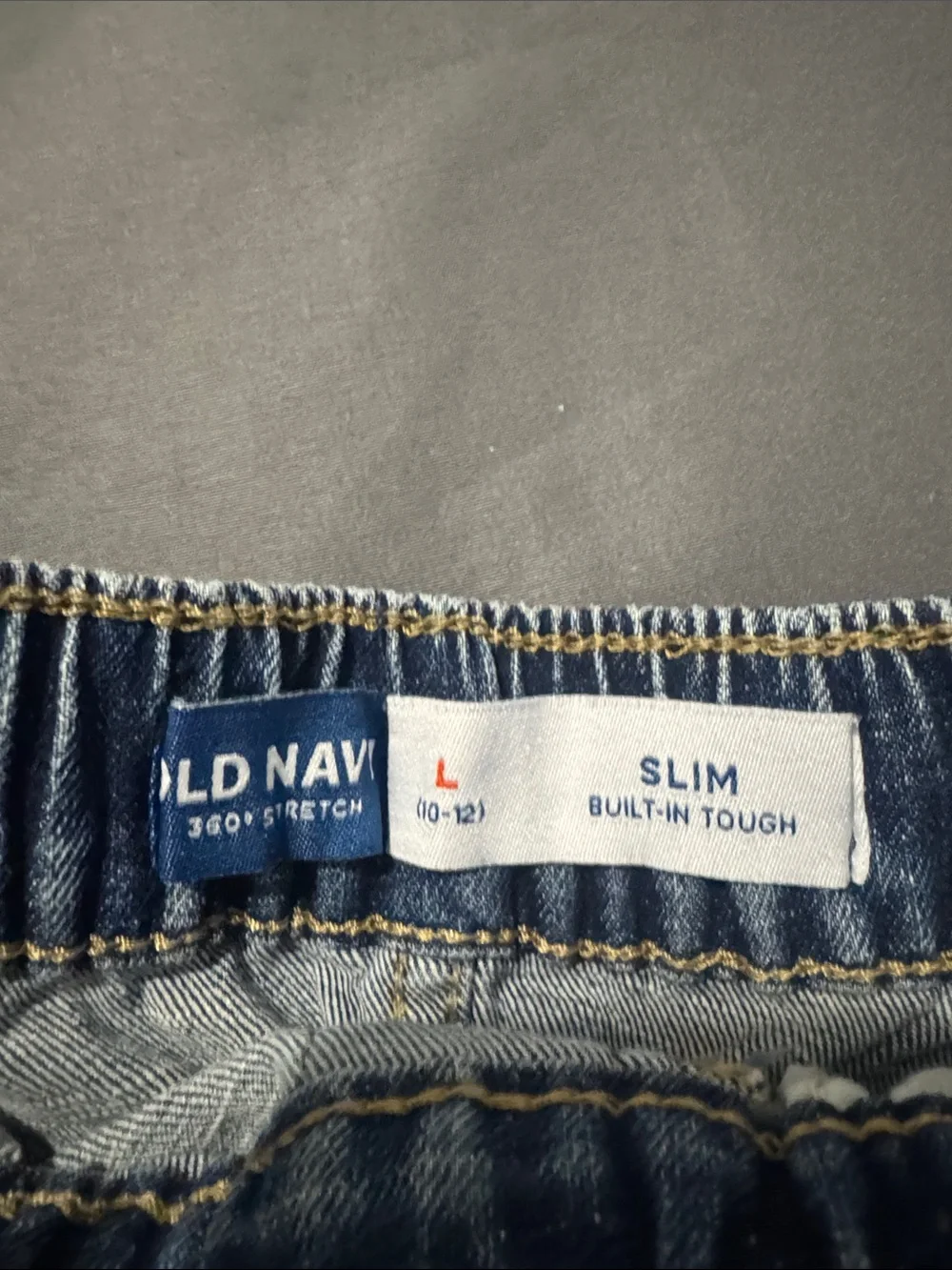 Boy’s Youth Distressed Blue Denim Drawstring Shorts